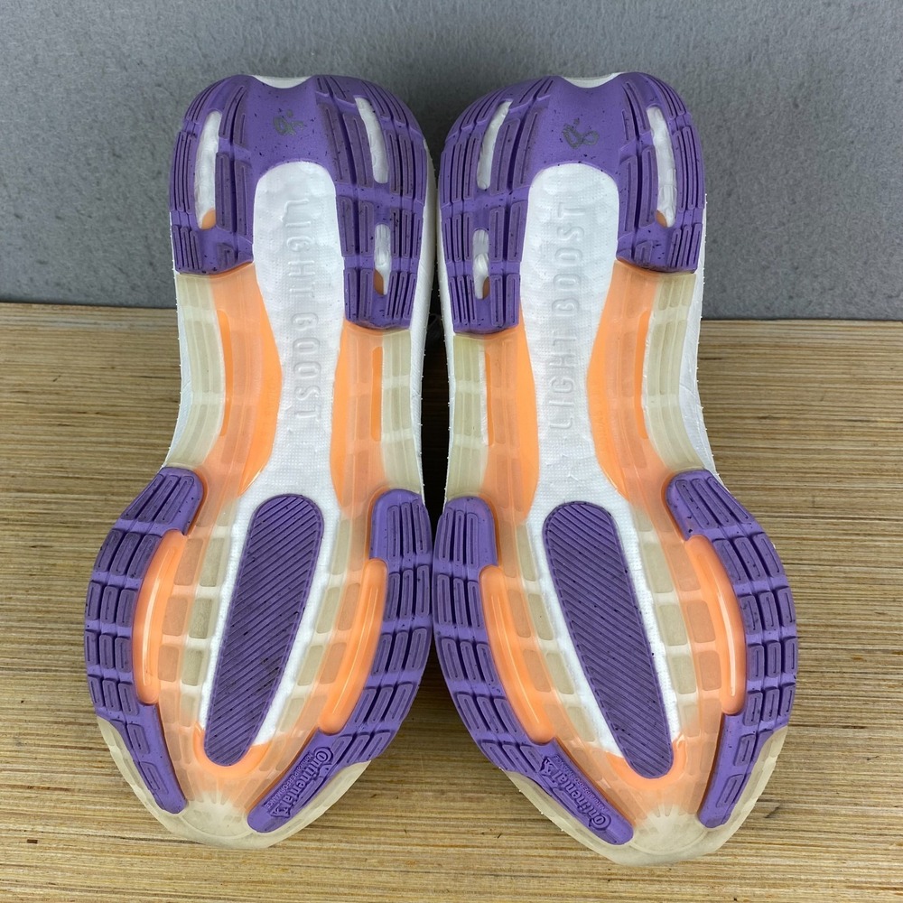 Adidas UltraBoost Light Grey Violet Fusion Womens 8 Running Training Shoes - Picture 7 of 10